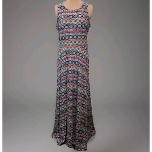 Plume & Threads Wimens Maxi Dress Lightweight Aztec Southwestern Sz M